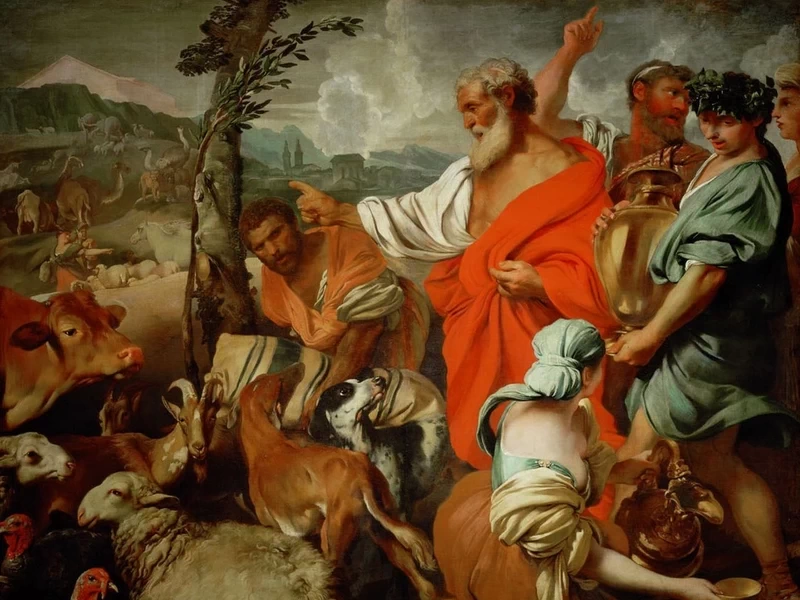 1641-Giovanni Francesco Castiglione - Noé e gli animali - Kunsthistorisches Museum, Vienna
